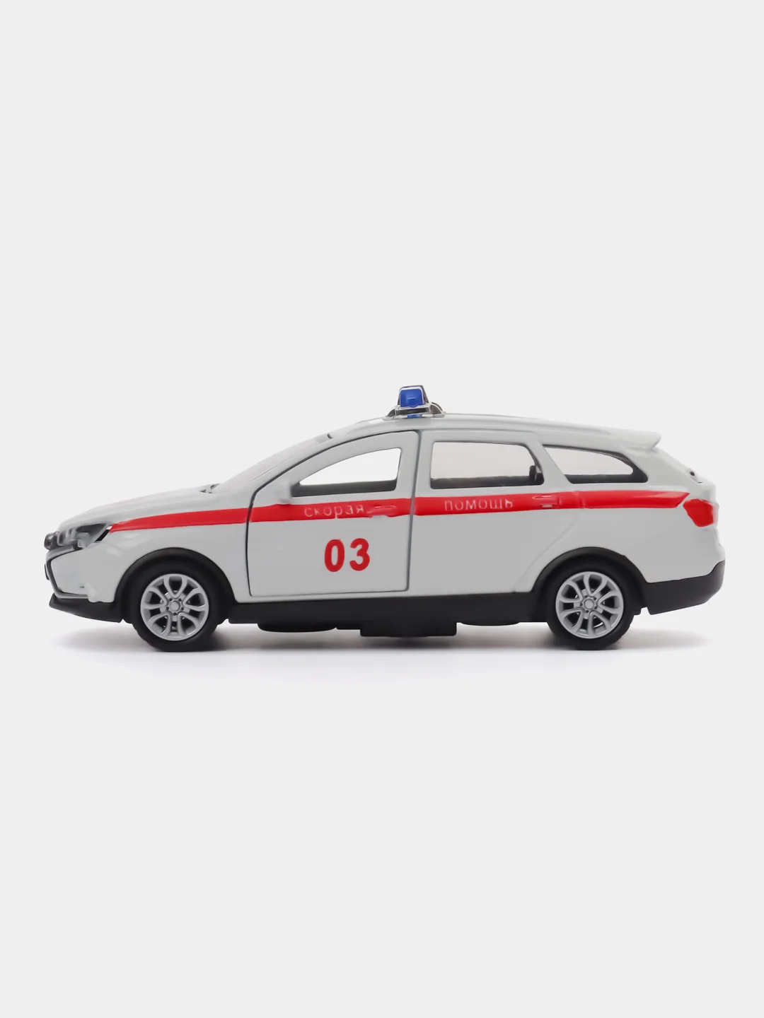 Белый металлическая коллекционная машинка LADA Vesta Cross