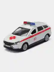 Белый металлическая коллекционная машинка LADA Vesta Cross