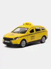 Желтый металлическая коллекционная машинка LADA Vesta Cross