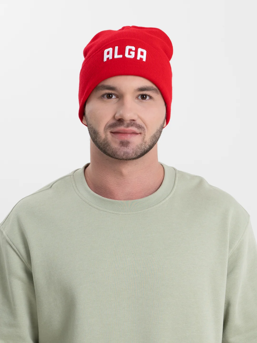 Алый шапка Алга