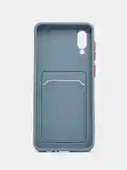 Синий меланж чехол для Samsung Galaxy A02 (Самсунг Галакси А02), с карманом для карт