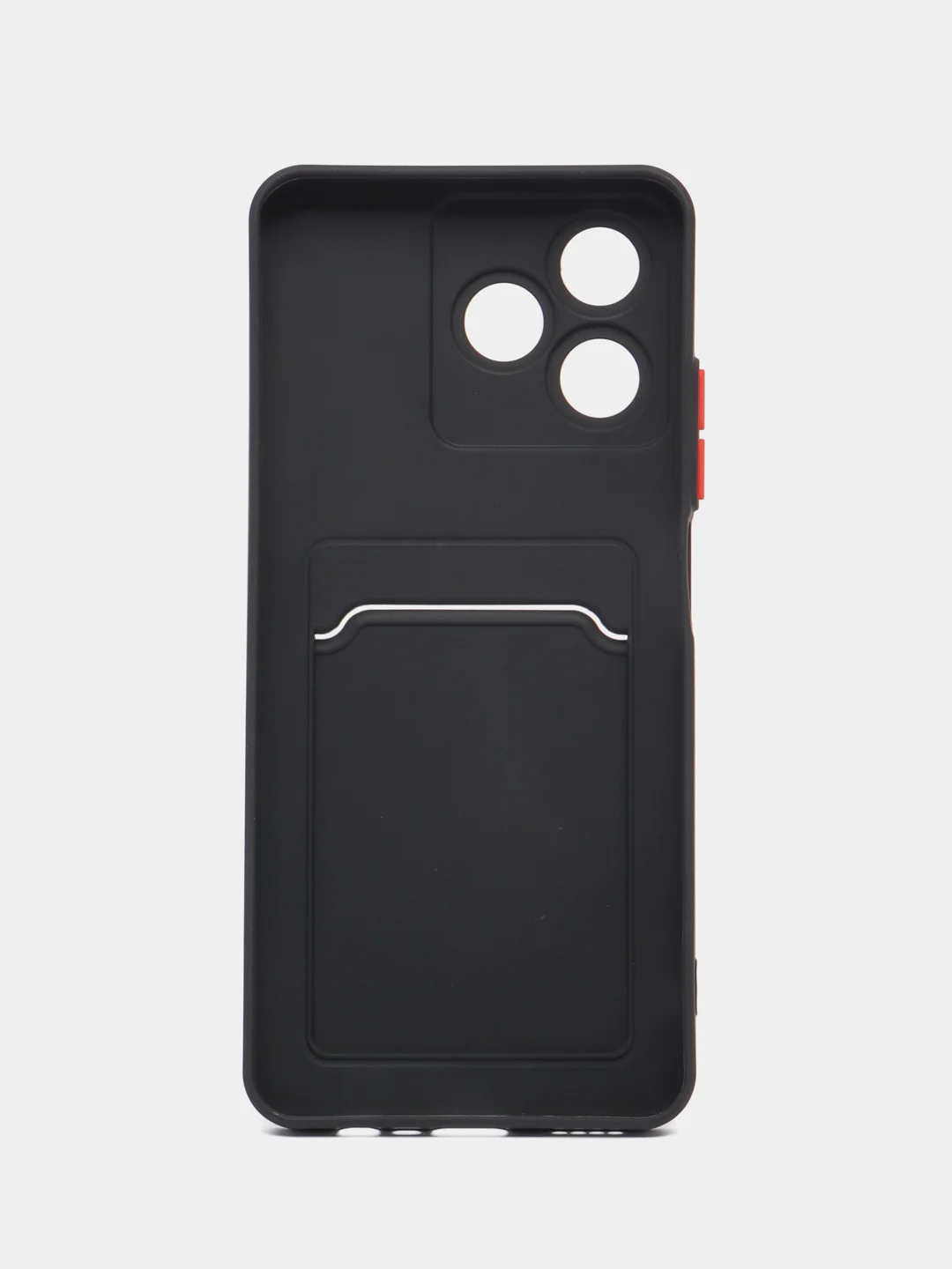 Черный чехол для Realme C51 / C53 / Note 50 (Реалми С53 / С51), с карманом для карт, прозрачный