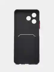 Черный чехол для Realme C51 / C53 / Note 50 (Реалми С53 / С51), с карманом для карт, прозрачный