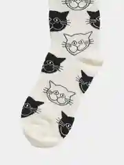 Носки унисекс, высокие, хлопок, с принтом собаки, кошки
