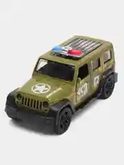 Зеленый металлическая коллекционная машинка Jeep Wrangler Sahara