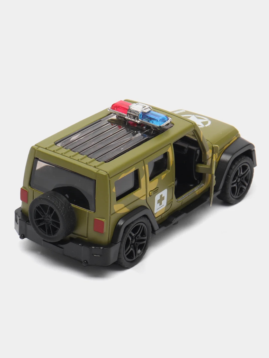 Зеленый металлическая коллекционная машинка Jeep Wrangler Sahara
