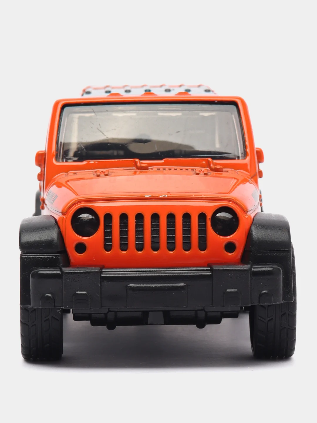 Оранжевый металлическая коллекционная машинка Jeep Wrangler Sahara