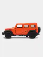 Оранжевый металлическая коллекционная машинка Jeep Wrangler Sahara