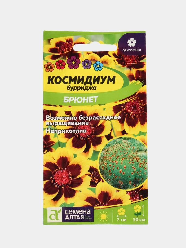 Семена цветов Космидиум однолетняя "Брюнетка", 0,01 г