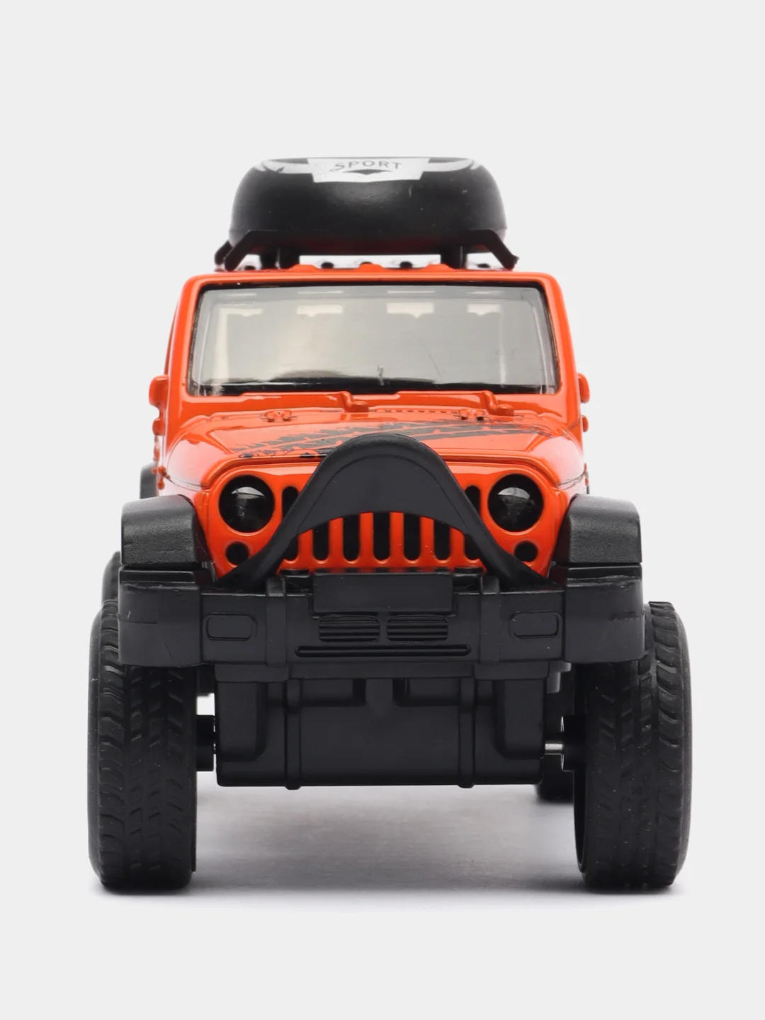 Оранжевый металлическая коллекционная машинка Jeep Wrangler Sahara