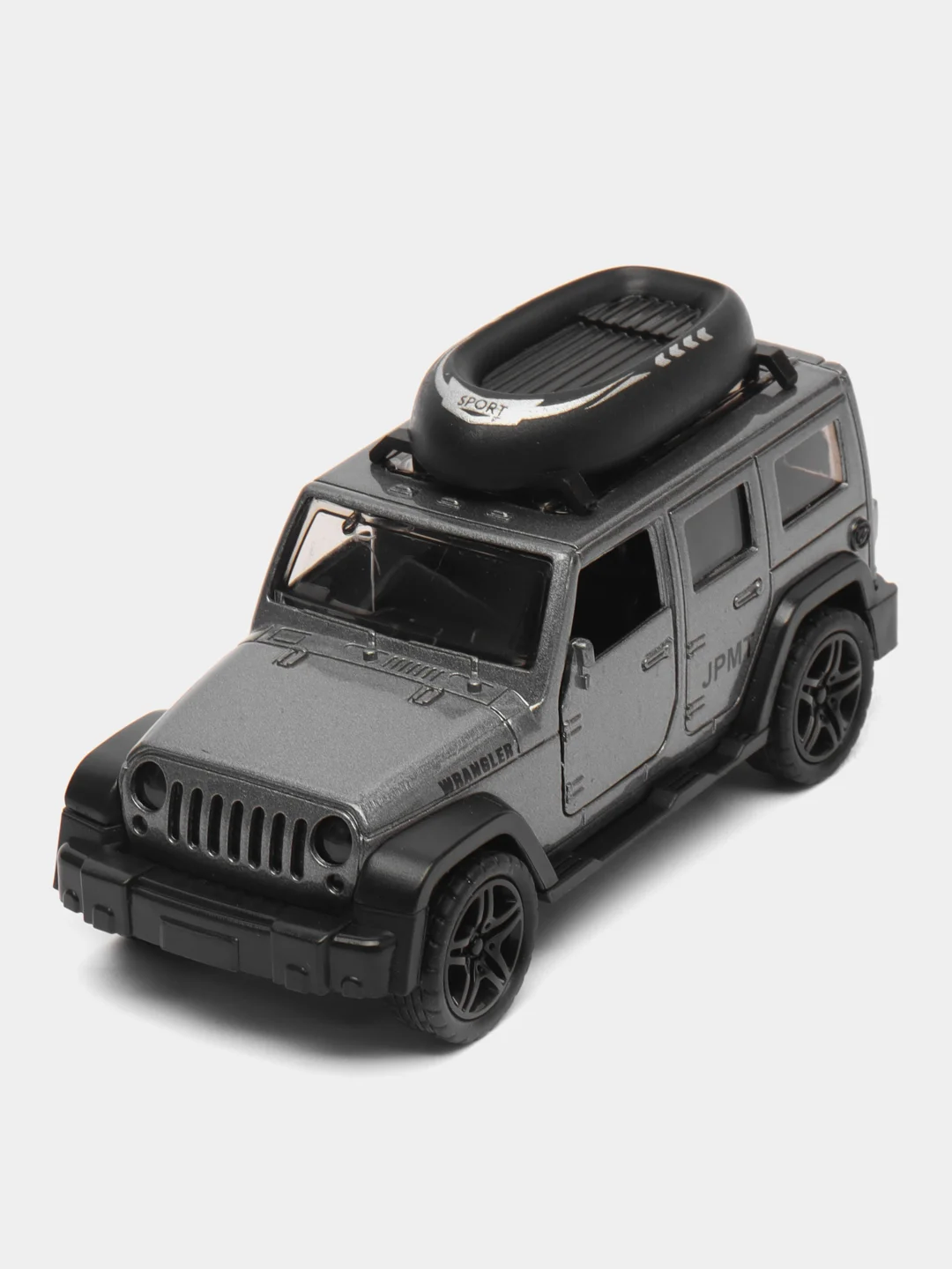 Серый металлик металлическая коллекционная машинка Jeep Wrangler Sahara