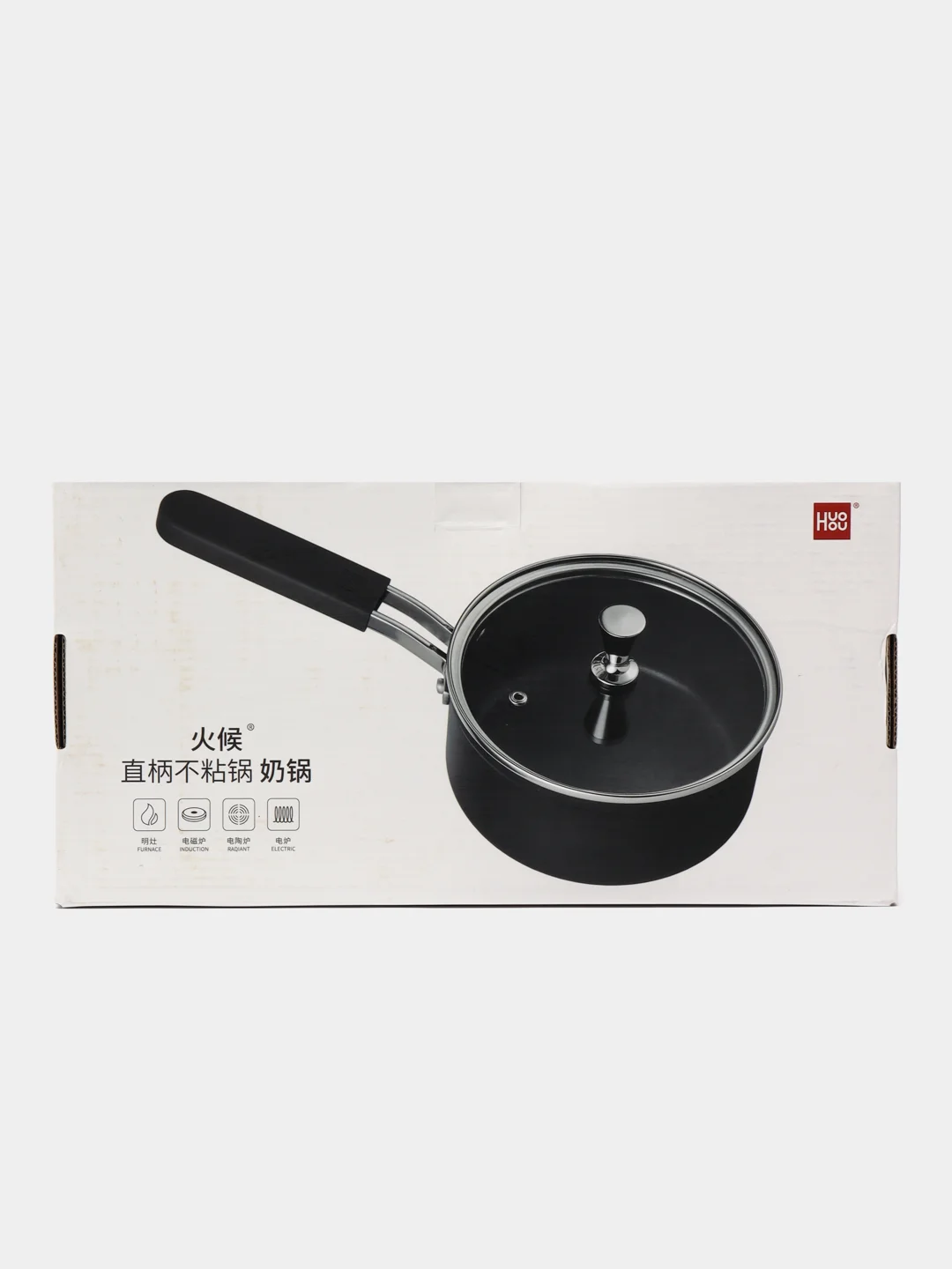 Черный ковш с крышкой HuoHou Super Platinum Pan, HU0163