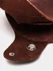 Кобура поясная для пистолета ПМ, натуральная кожа, цвет коричневый