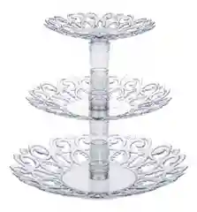 Прозрачный фруктовница, конфетница, этажерка 3-х ярусная