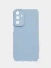 Синий чехол силиконовый Samsung Galaxy A15 (Самсунг Галакси А15) с защитой камеры