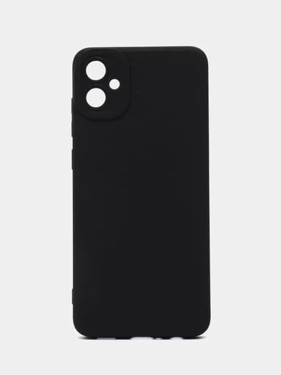 Синий чехол силиконовый Samsung Galaxy A05 (Самсунг Галакси А05) с защитой камеры