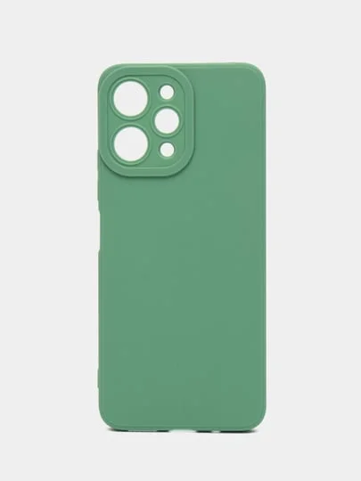 Красный силиконовый чехол для Xiaomi Redmi 12 (Сяоми Редми 12) с защитой камеры