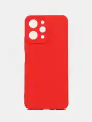 Красный силиконовый чехол для Xiaomi Redmi 12 (Сяоми Редми 12) с защитой камеры