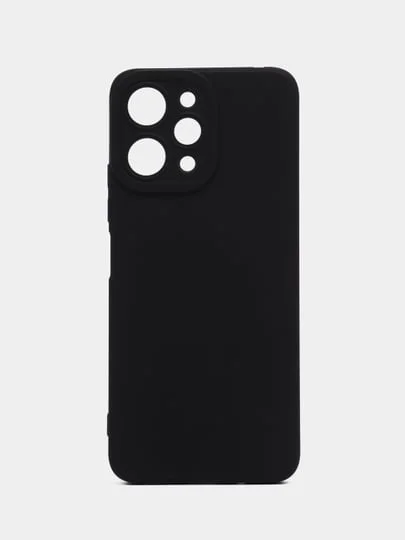 Красный силиконовый чехол для Xiaomi Redmi 12 (Сяоми Редми 12) с защитой камеры