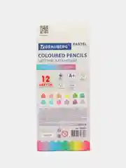 Карандаши цветные BRAUBERG PASTEL, 12 пастельных цветов, трёхгранные, грифель 3 мм