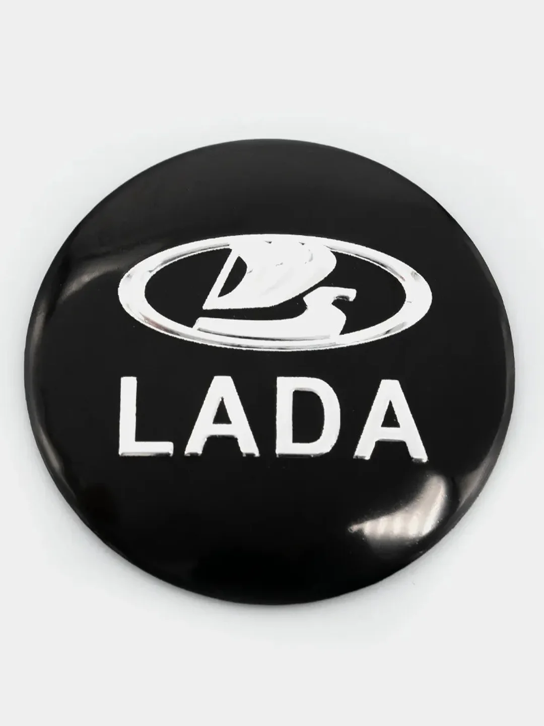 Черный наклейки на диски, колпаки LADA, изогнутые Лада, 4 штуки