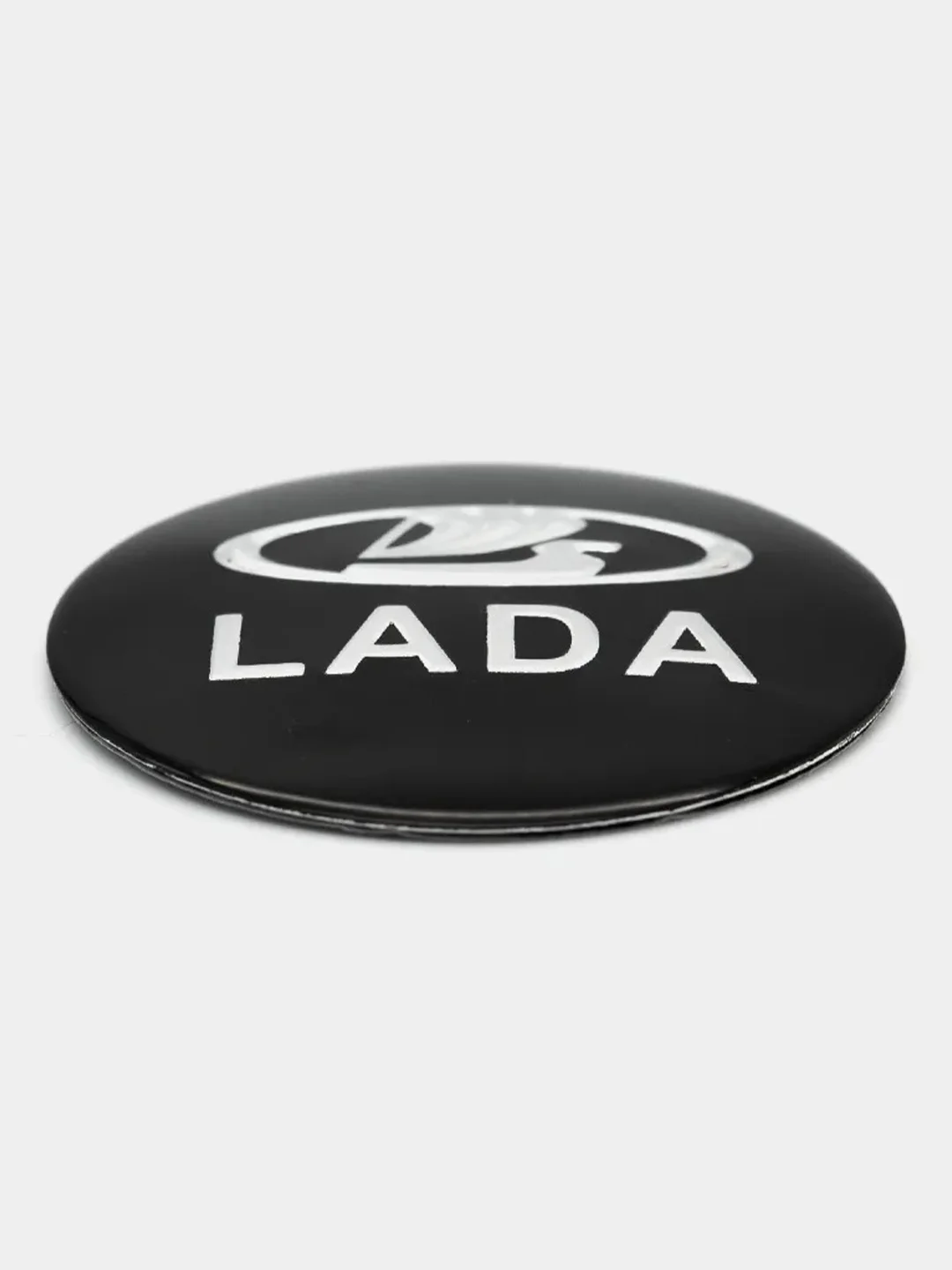 Черный наклейки на диски, колпаки LADA, изогнутые Лада, 4 штуки