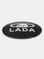 Черный наклейки на диски, колпаки LADA, изогнутые Лада, 4 штуки