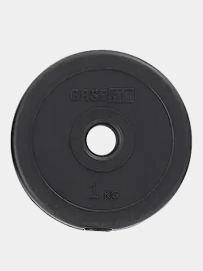 Черный диск пластиковый для штанги BASEFIT BB-20,3, d=26 мм, 0,5 кг-10 кг
