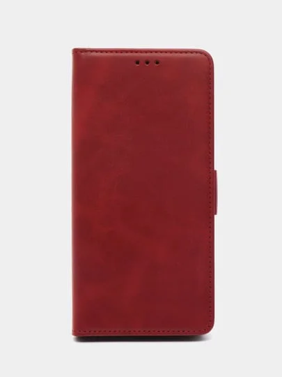 Коричневый чехол-книжка для Tecno Pova 5 Pro 5G (Техно Пова 5 Про 5 Джи) с боковым магнитом