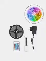 Светодиодная лента  RGB с пультом, многоцветная, влагозащищенная, 5 метров, подсветка