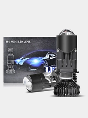 Мини bi-led лампы линзы H4 Premium New Bright 5500К с линзой дальнего света