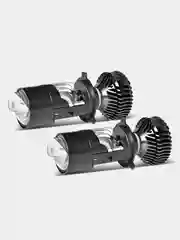 Белый мини bi-led лампы линзы H4 Premium New Bright 5500К с линзой дальнего света