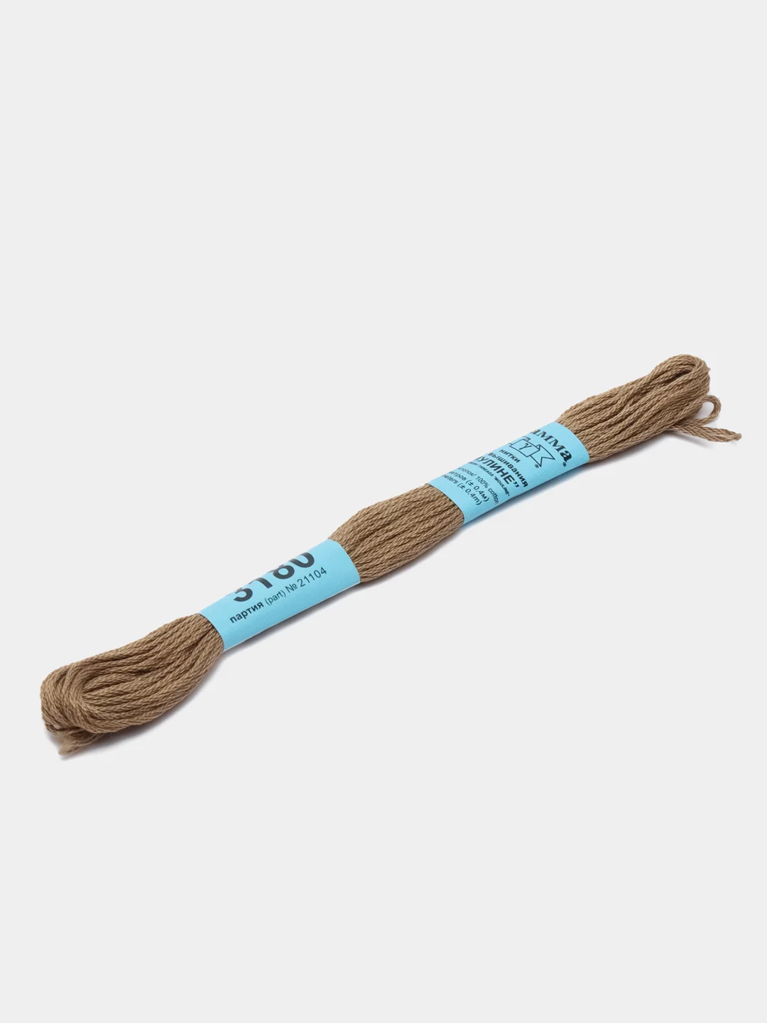 Мятный нитки для вышивания мулине Gamma, 100% хлопок, номера цветов 3100-3199