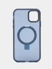 Белый чехол MagSafe (Магсейф) с кольцом-подставкой для iPhone 11, 12, 13, 14, 15, Pro, Max