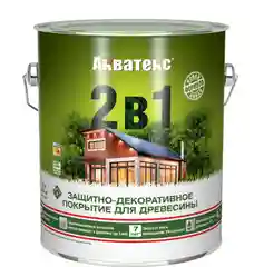 Белый акватекс 2 в 1, пропитка по дереву, цвет Белая, 2,7 л