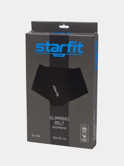Пояс для похудения STARFIT SU-202 неопреновый, 125x25см, черный