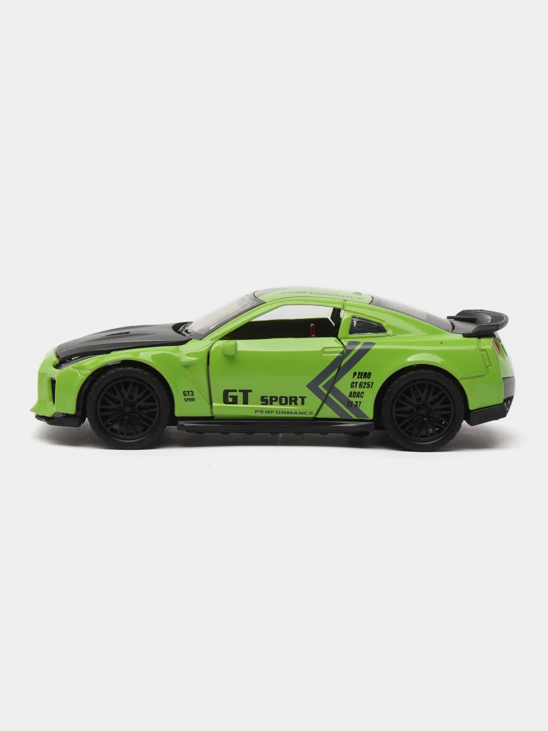 Зеленый металлическая коллекционная машинка Nissan GT-R