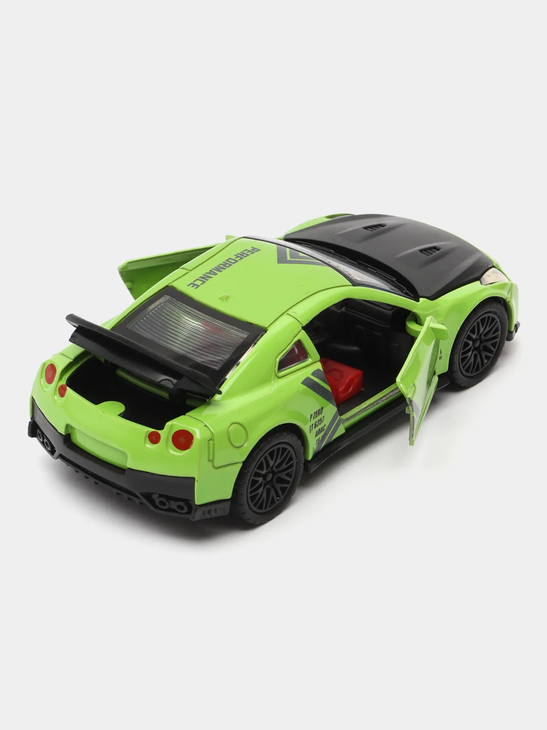 Зеленый металлическая коллекционная машинка Nissan GT-R