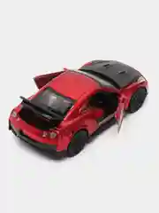 Красный металлическая коллекционная машинка Nissan GT-R