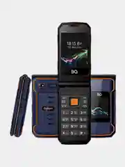 Синий телефон BQ 2822 Dragon, 2 SIM, два экрана, с камерой, телефон кнопочный 2000мач