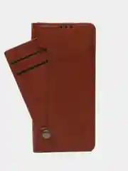 Коричневый чехол книжка с картхолдером на Xiaomi Redmi 12C (Сяоми Редми 12Ц)