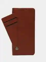 Коричневый чехол книжка с картхолдером на Tecno Spark 10 Pro (Текно Спарк 10 Про)