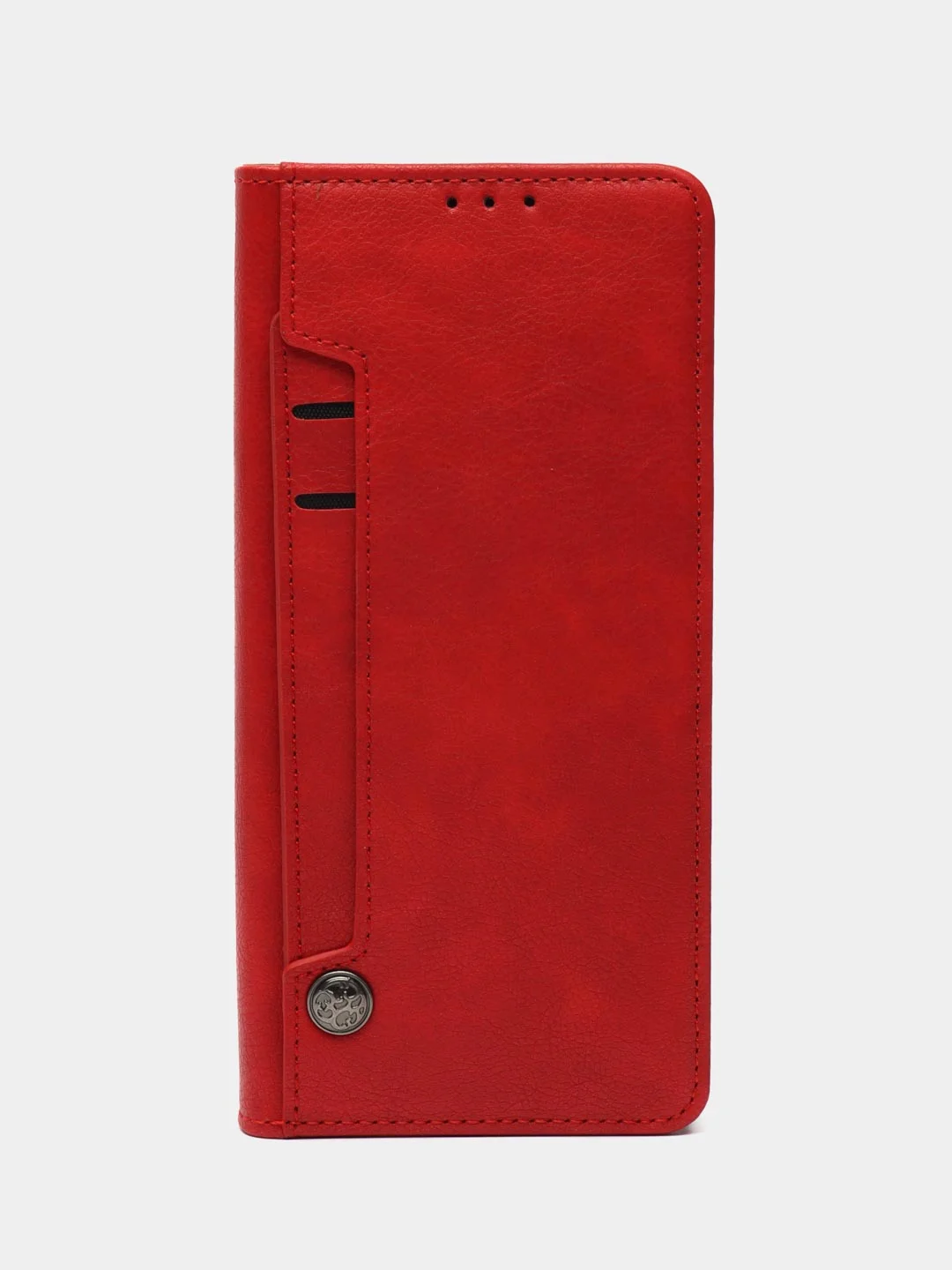 Красный чехол книжка с картхолдером на Tecno Spark 10 Pro (Текно Спарк 10 Про)