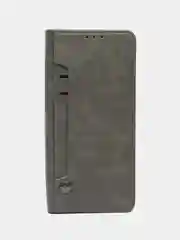 Серый чехол книжка с картхолдером на Tecno Spark 10 Pro (Текно Спарк 10 Про)