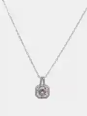 Серебряный цепочка с подвеской из камня,ограненного стразами/новогодний подарок для девушек,женщин