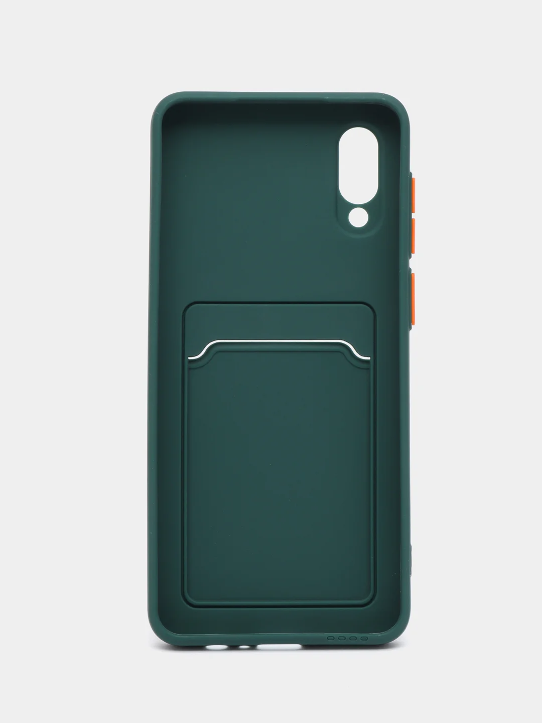 Зеленый чехол для Samsung Galaxy A02 (Самсунг Галакси А02), с карманом для карт