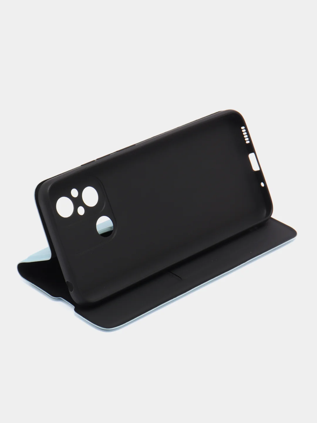 Голубой чехол-книжка для Xiaomi Redmi 12 A1 Plus A2+ Poco C51 12C Note 9S 9 Pro 9 Pro Max 12S 12