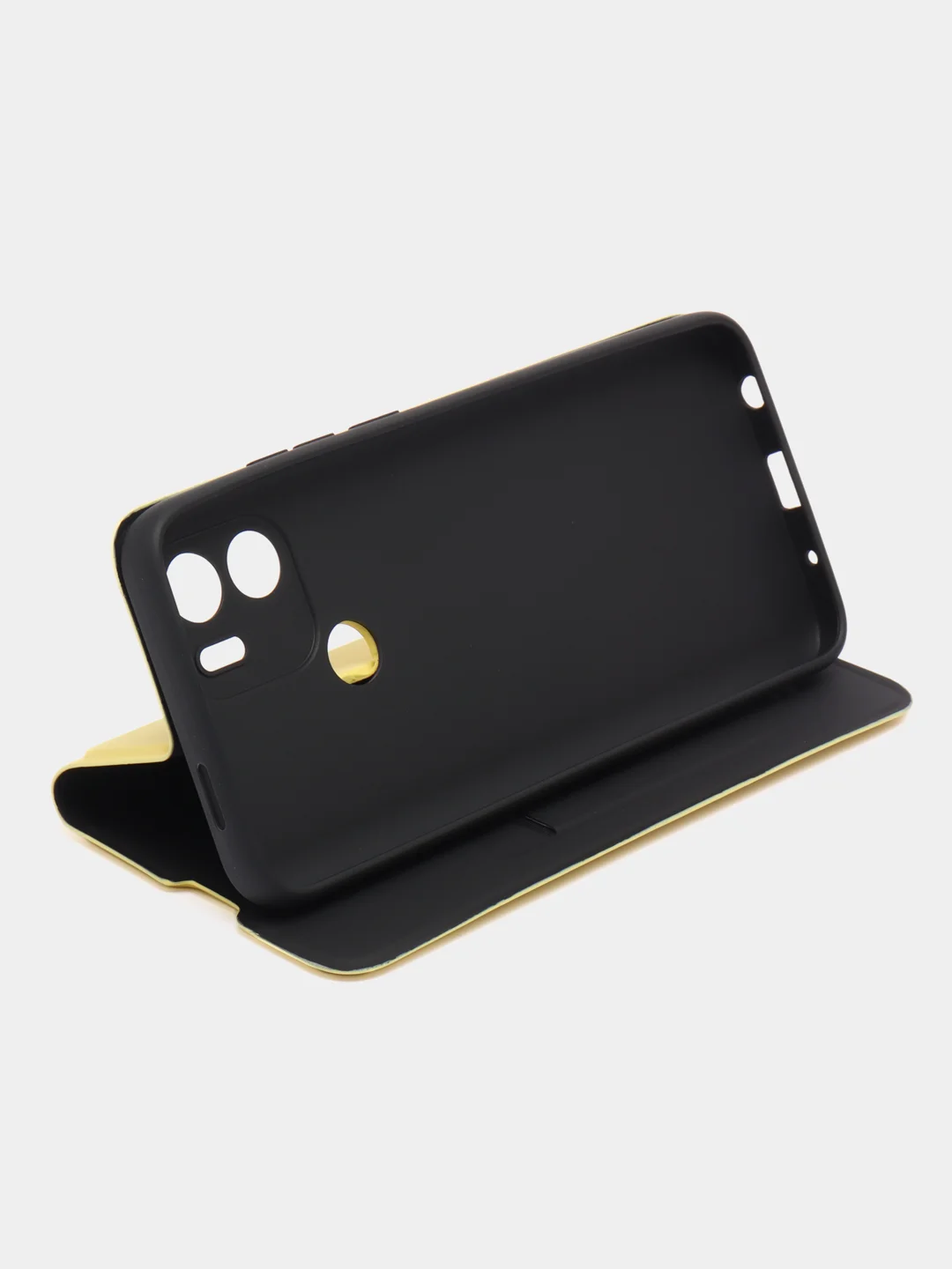 Желтый чехол-книжка для Xiaomi Redmi 12 A1 Plus A2+ Poco C51 12C Note 9S 9 Pro 9 Pro Max 12S 12