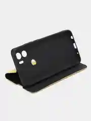 Желтый чехол-книжка для Xiaomi Redmi 12 A1 Plus A2+ Poco C51 12C Note 9S 9 Pro 9 Pro Max 12S 12