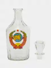 Голубой набор подарочный: графин и стопки, 7 предметов